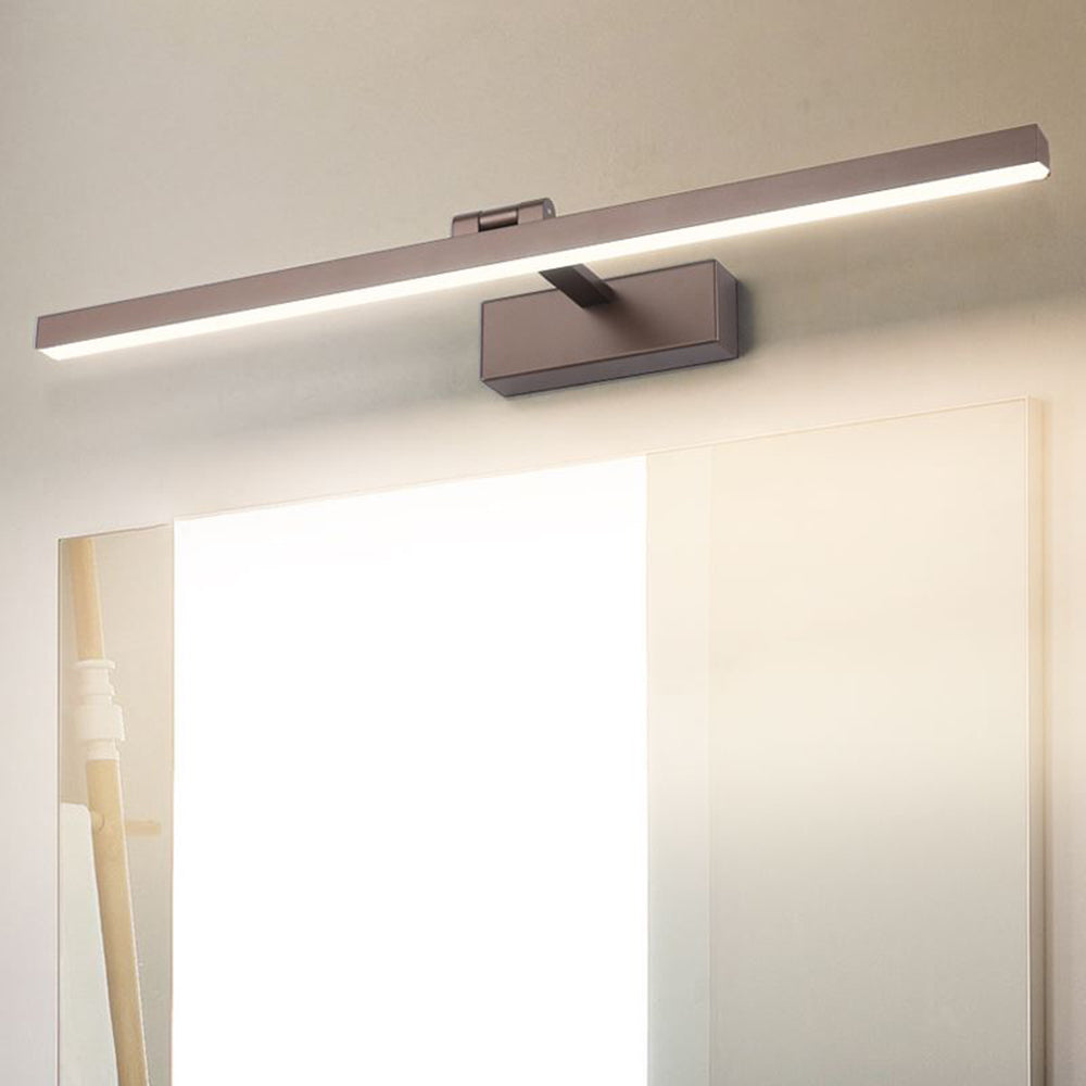 Leigh LED Rotatable Mirror Front Vanity Wall Lamp, Metal, Bathroom - Lumpaz