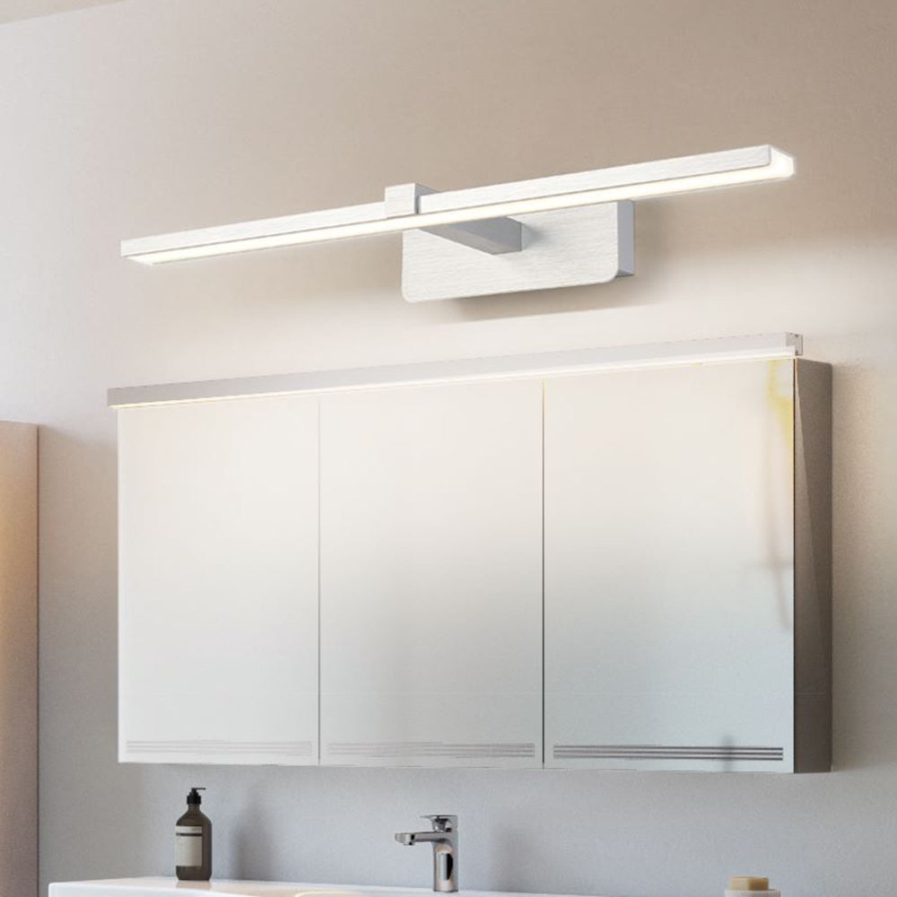 Leigh Nordic Linear Acrylic Mirror Front Wall Lamp, Silver - Lumpaz