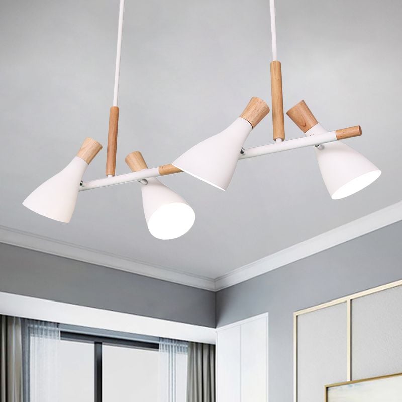 Morandi Nordic Multi Rope Wood Pendant Light, White/Green/Gray - Lumpaz