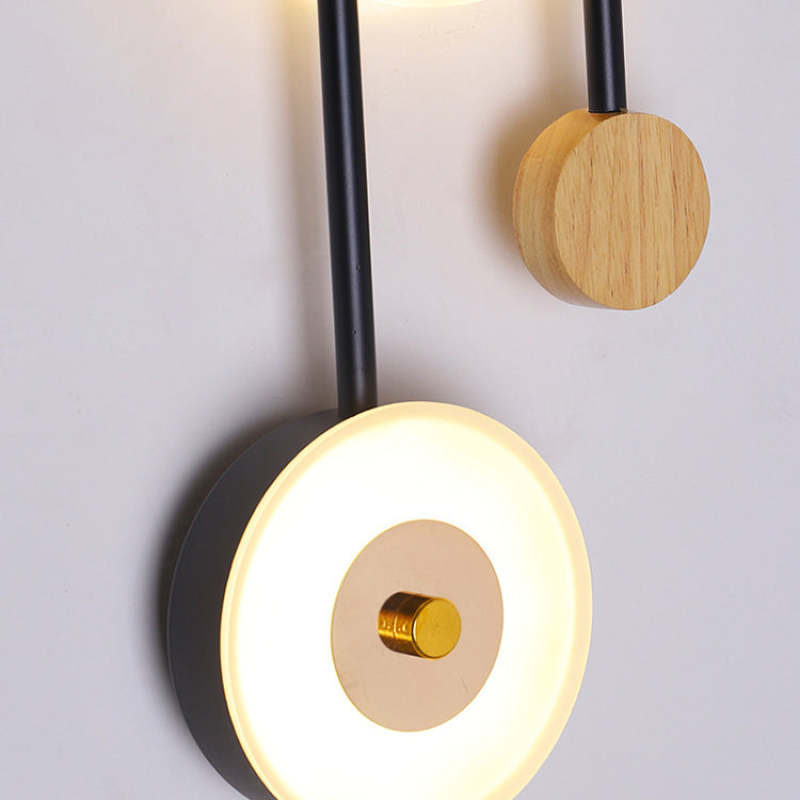 Nielsen 2 Light Decorative Wall Sconce Black, Wood - Lumpaz