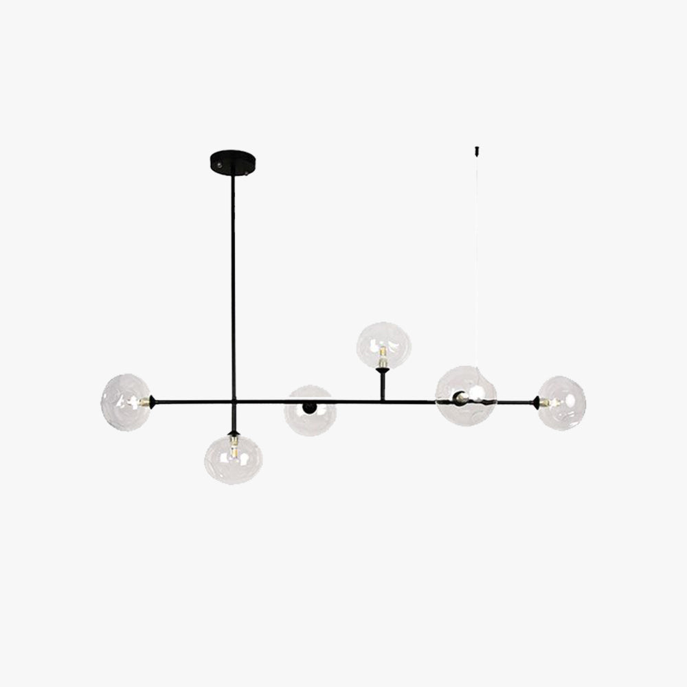 Valentina Modern Bubble Glass Pendant Light, Black - Lumpaz