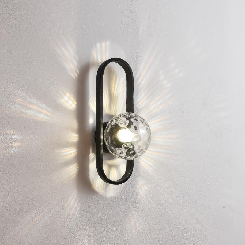 Valentina Modern Globe Bedside Wall Lamp Mount for Bedroom & Reading Room, Gold/Black - Lumpaz