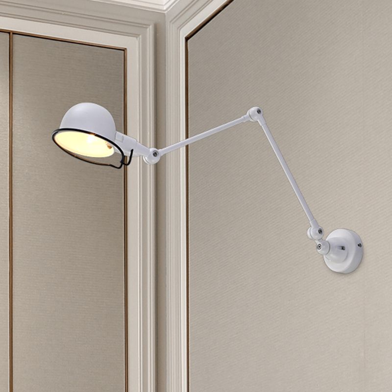 Brady Wall Lamp Bowl Circle Adjustable Metal, 2 Color, Living Room - Lumpaz