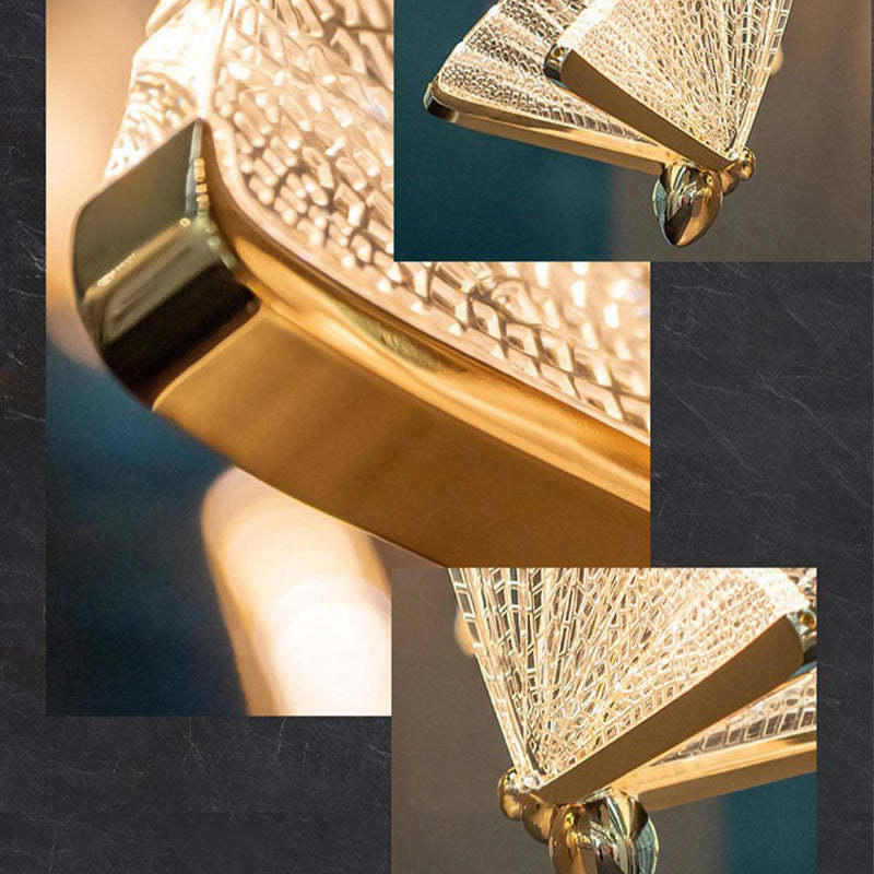 Kady Art Deco Butterfly Pendant Light, Crystal & Metal, 2 Color - Lumpaz