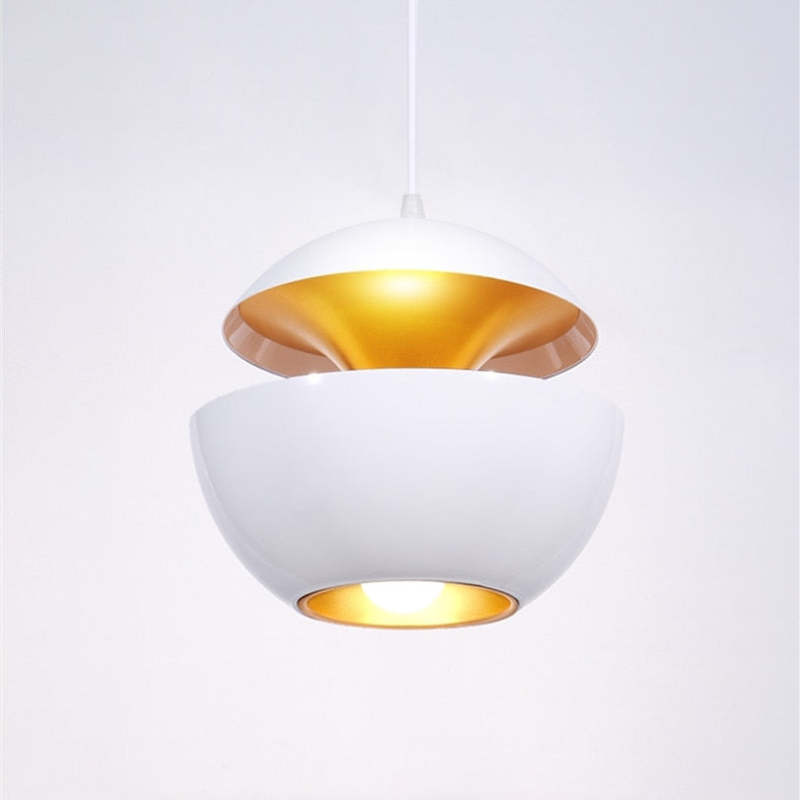 Nazifa Metal Modern Pendant Light, Black / White - Lumpaz