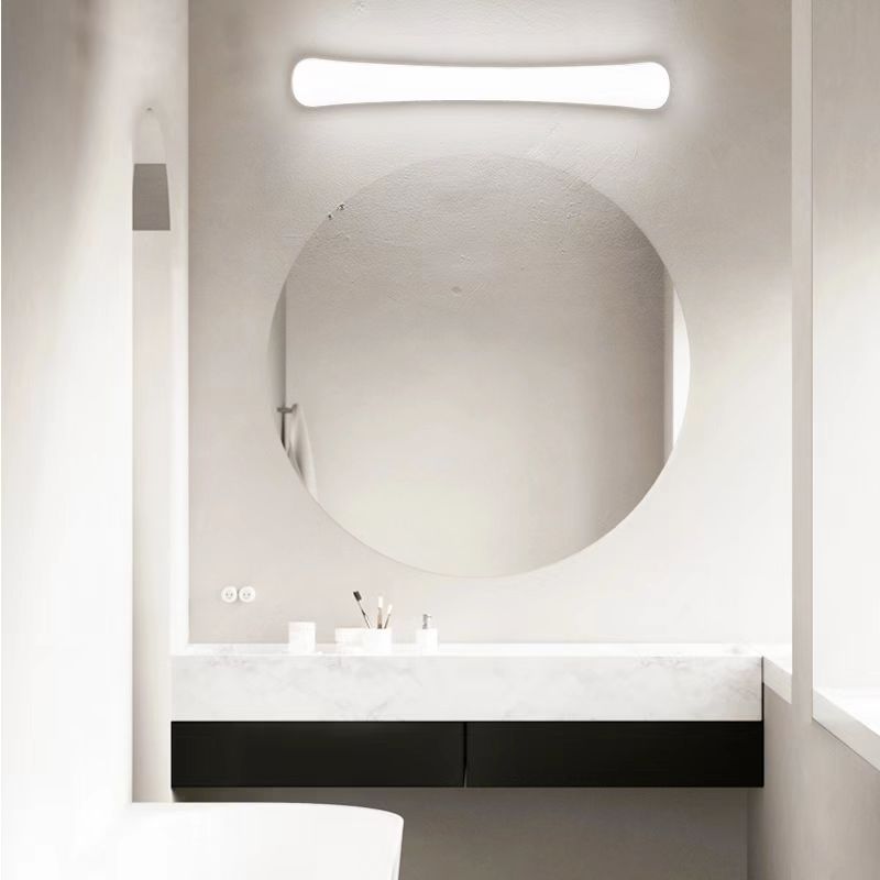 Edge White Mirror Front Vanity Wall Lamp, Acrylic - Lumpaz