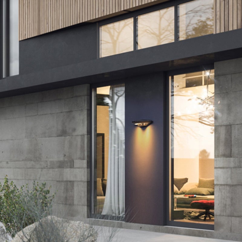 Orr Wall Lamp Flying Saucer, Metal LED, Black, Outdoor - Lumpaz