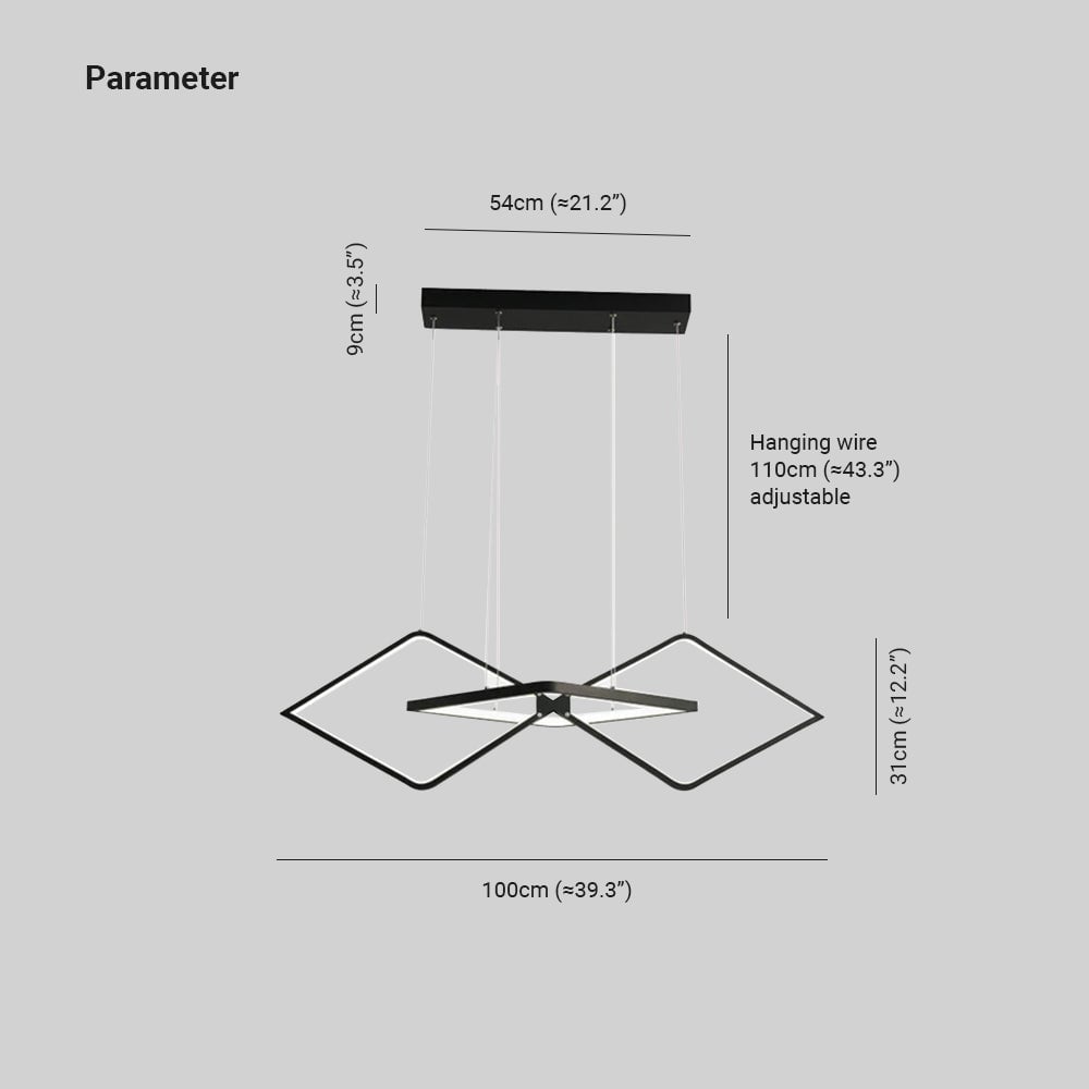 Bouvet Minimalist Geometric Metal Pendant Light, Black/Gold - Lumpaz