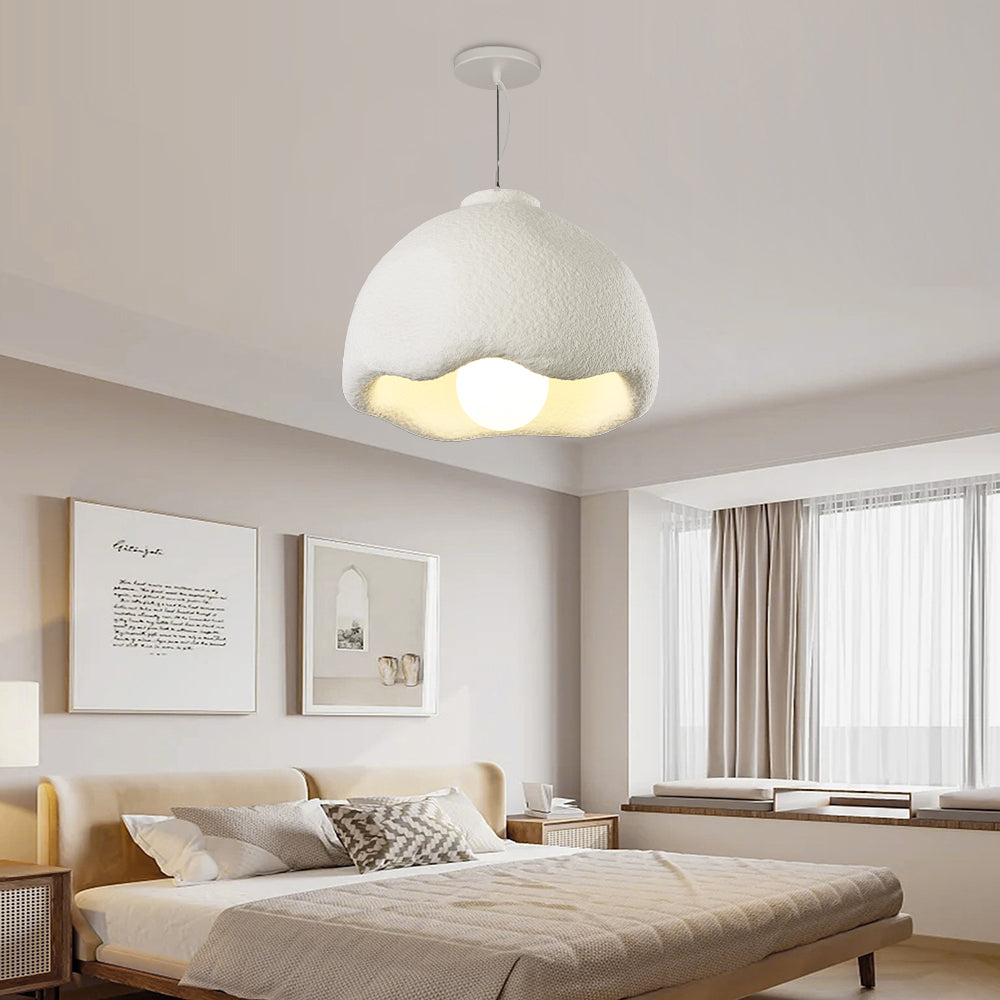 Byers Flower Shape Pendant Light, White, Living Room, Bedroom - Lumpaz