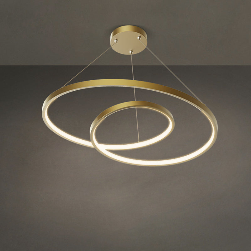 Arisha Pendant Light Curved Circle, Brass - Lumpaz