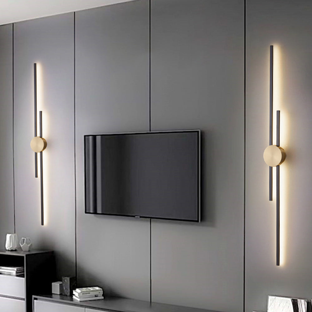 Alana Modern Linear 2 Color Metal Wall Lamp - Lumpaz