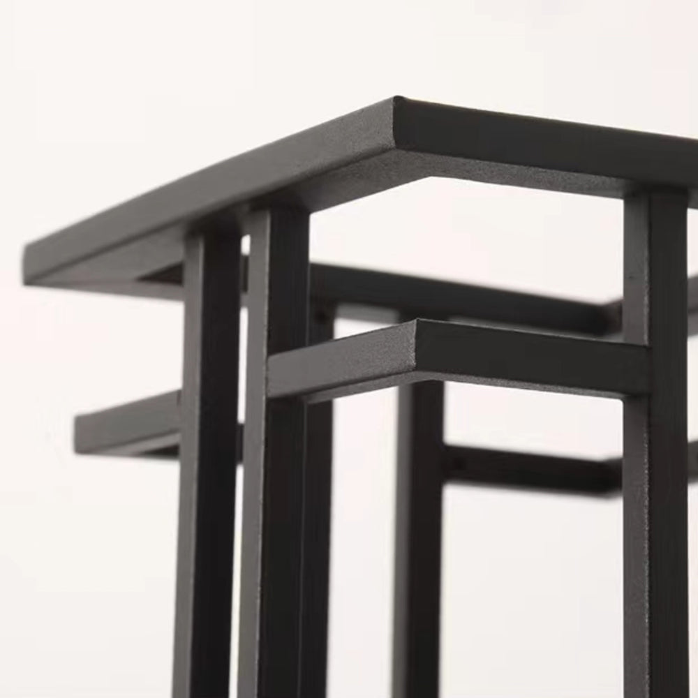 Orr Designer Rectangular Metal Outdoor Wall Lamp, Black - Lumpaz