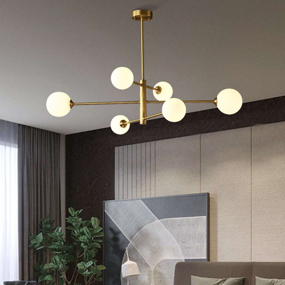 Valentina Modern Glass Shade Pendant Light, Copper/Black - Lumpaz