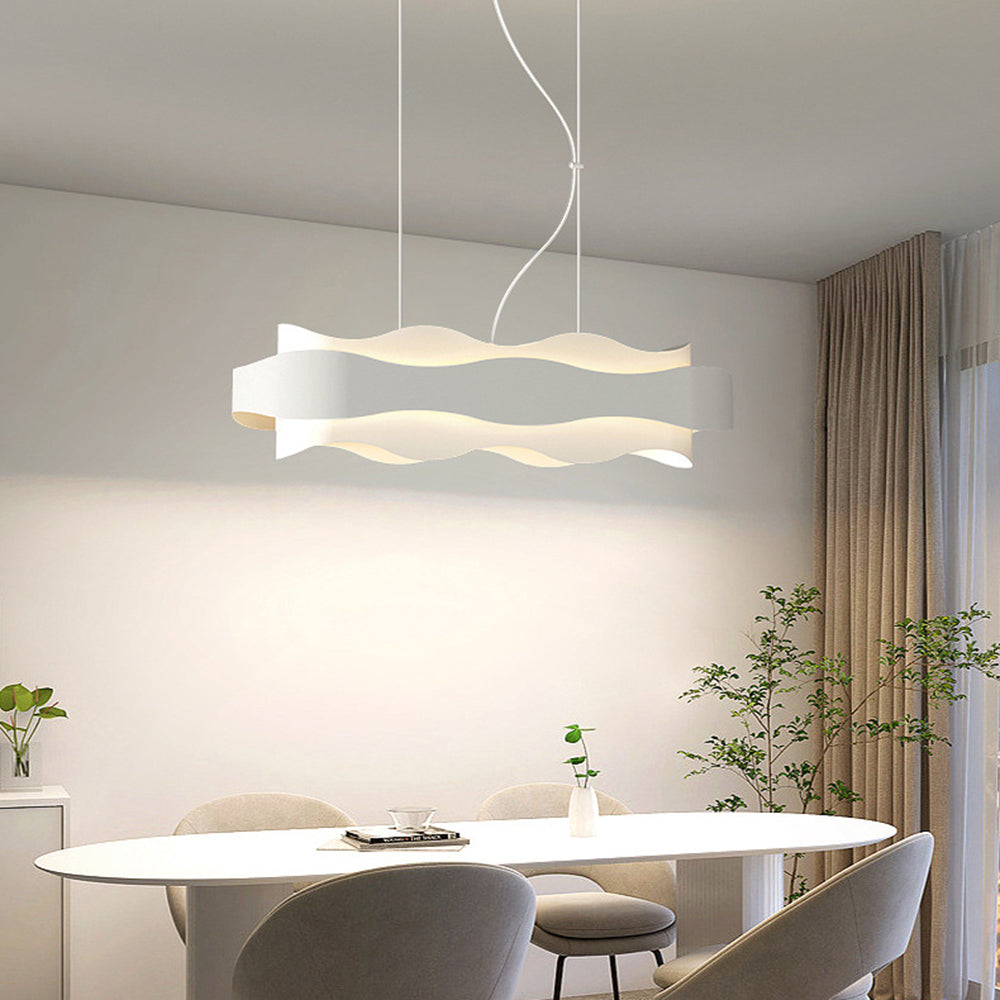 Bella Art Deco Flower Shape Metal Pendant Light, White - Lumpaz