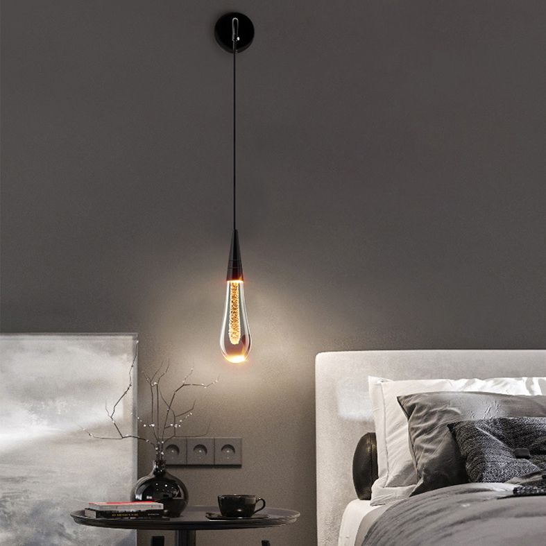 Marilyn Modern Water Drop Wall Lamp, Black/Gold - Lumpaz