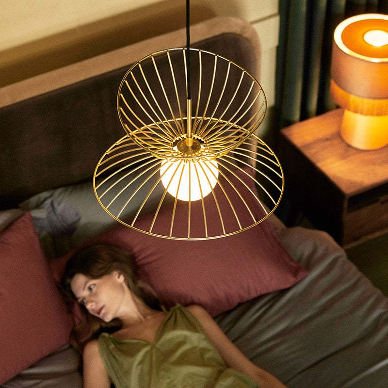 Renée Pendant Light Modern, Metal, Gold/Black, Kitchen Island - Lumpaz