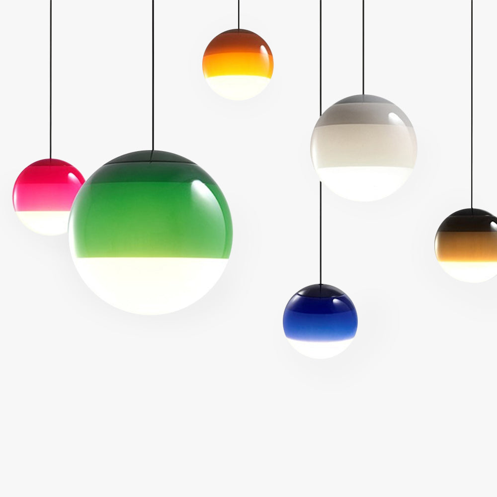 Hailie Contemporary Colorful Glass Bubble Pendant Light - Lumpaz