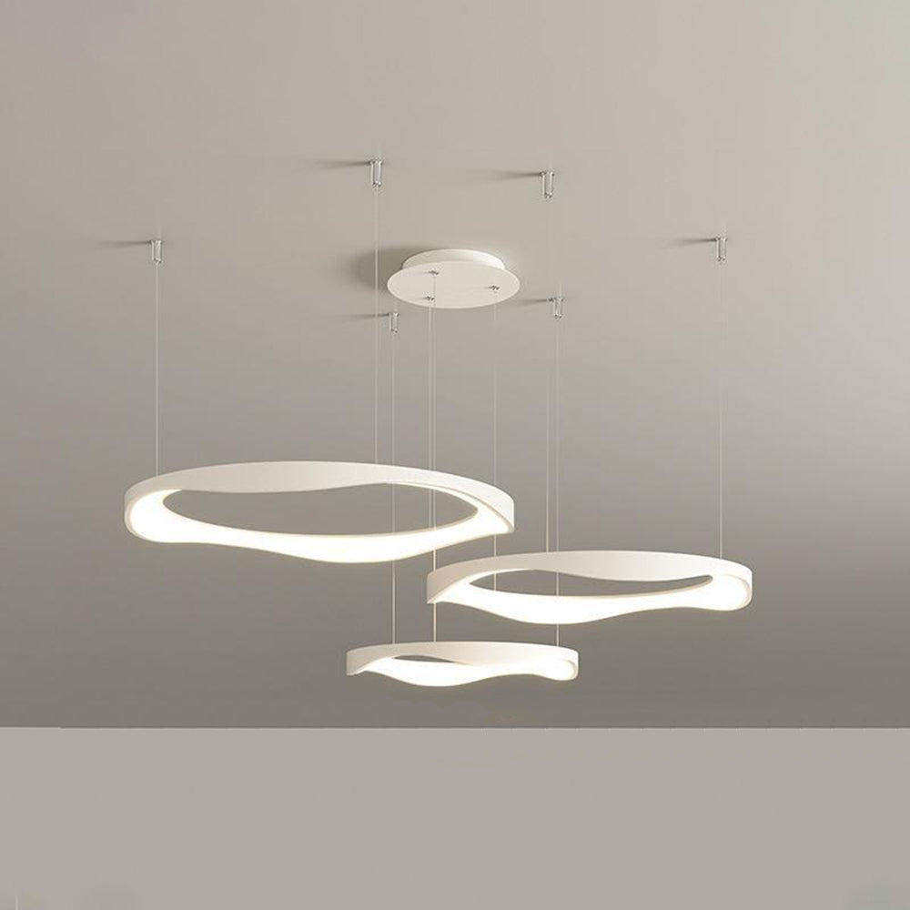 Arisha Pendant Light Rond Modern, Light Color Switchable, Black/White, Dining Room - Lumpaz
