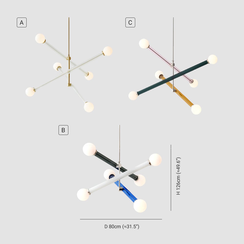 Avi Modern Metal/Glass Creative Children Bedroom Pendant Light Adjustable - Lumpaz