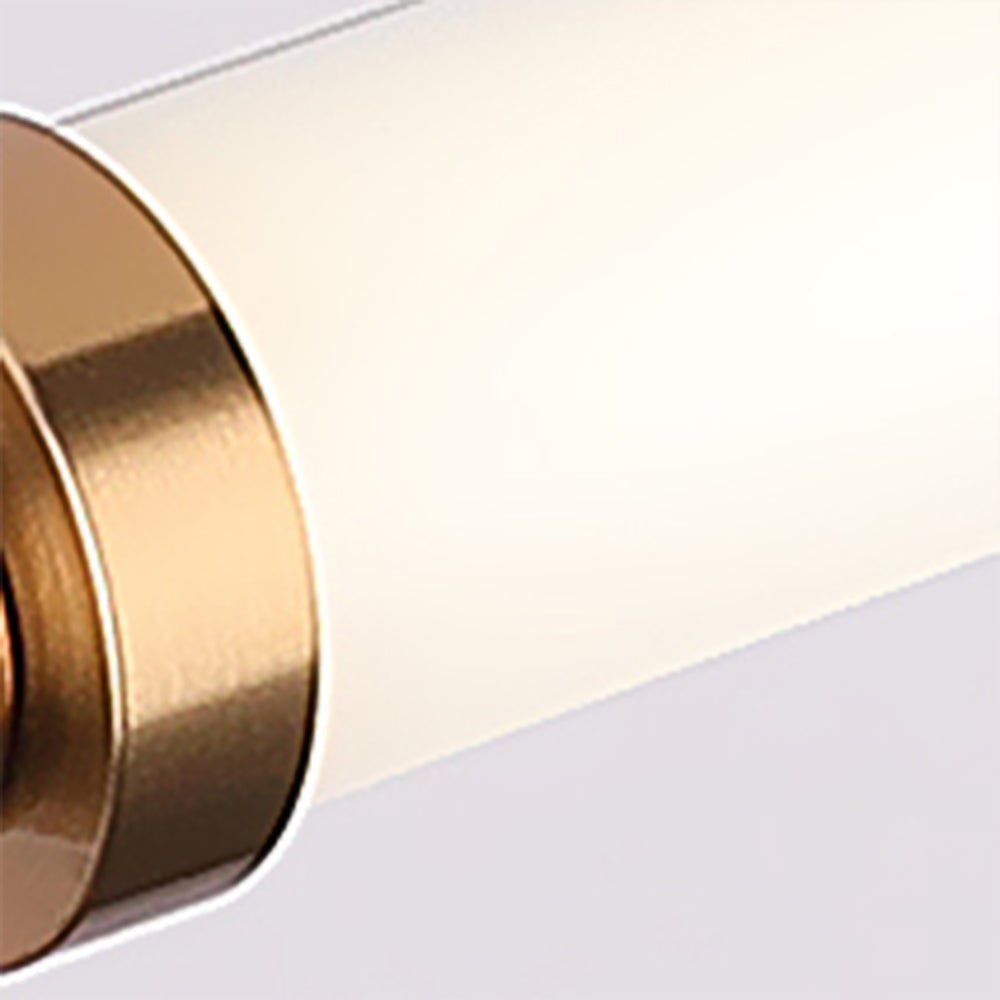 Leigh Retro Classic Metal/Acrylic Wall Lamp, Gold, Bathroom - Lumpaz