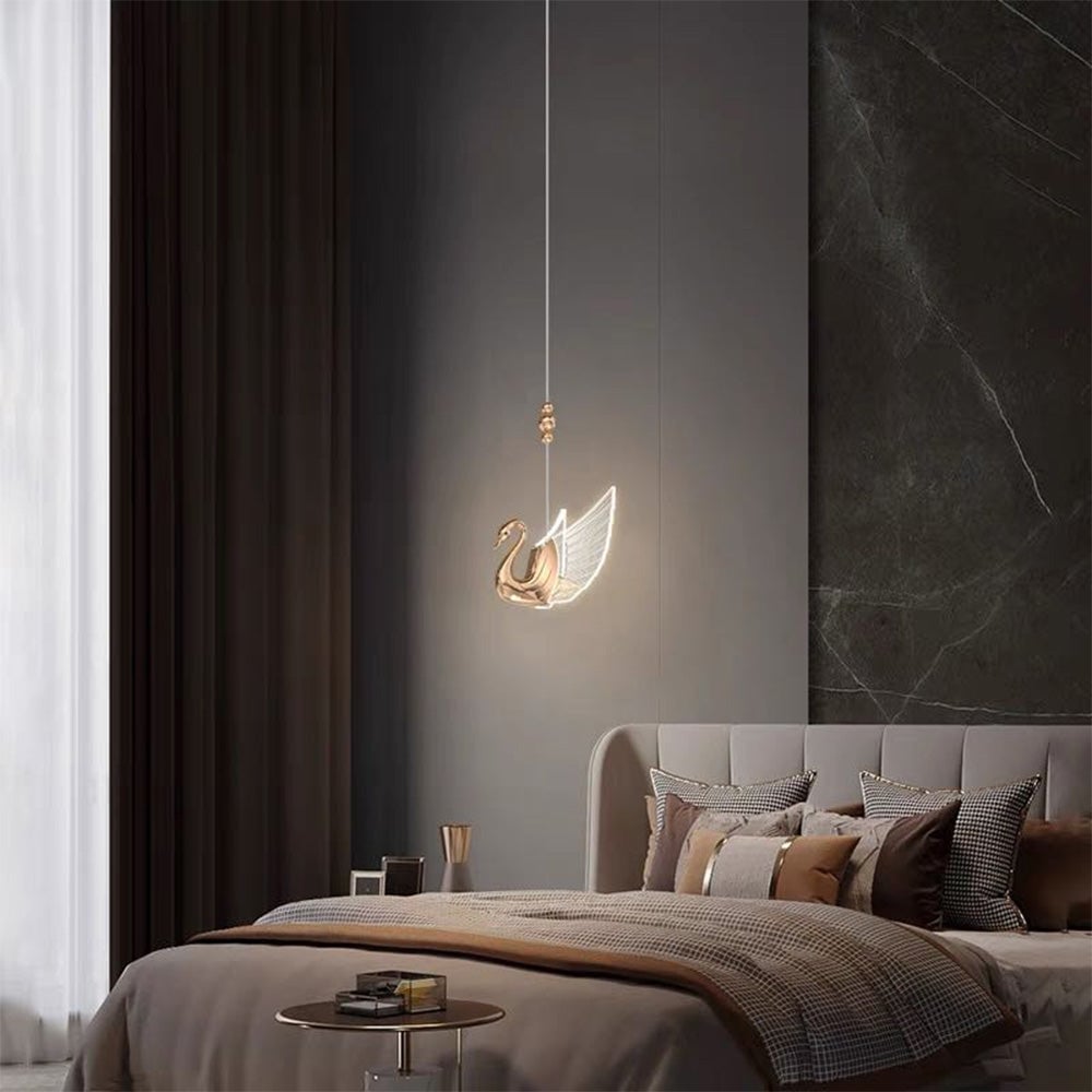Kady Modern Creative Swan Pendant Light, 2 Color - Lumpaz