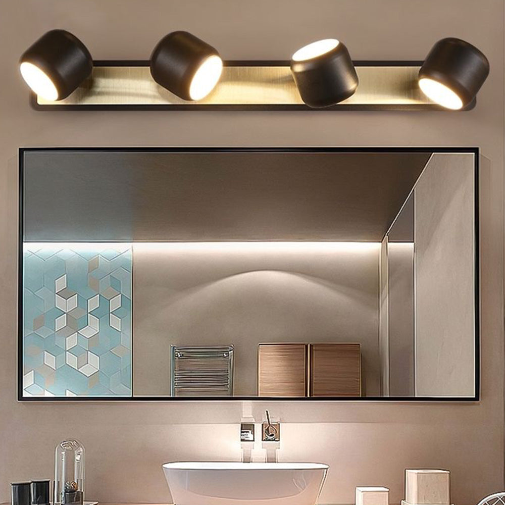 Cooley Modern Multi Mirror Metal Front Wall Lamp, Black/White - Lumpaz