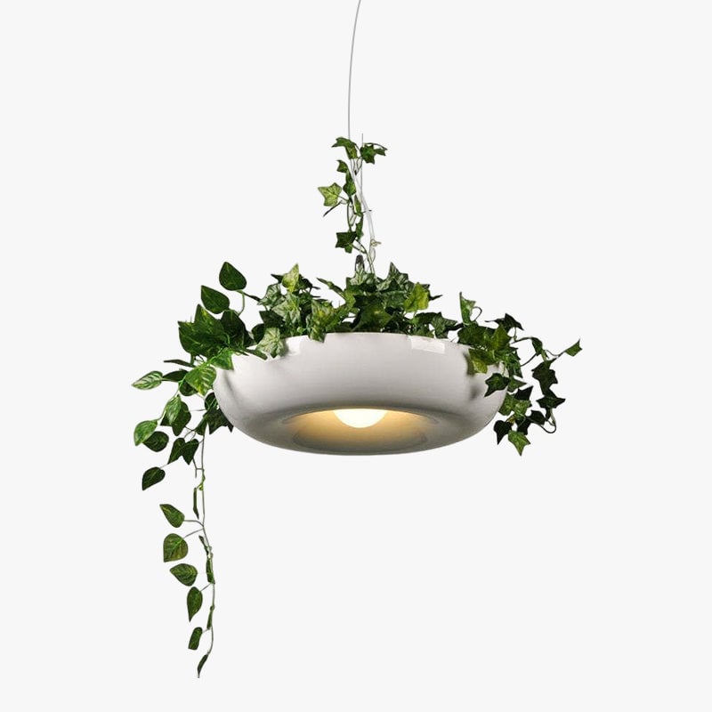 Nest Pendant Light Modern, Metal, Black/Green/White, Living Room - Lumpaz
