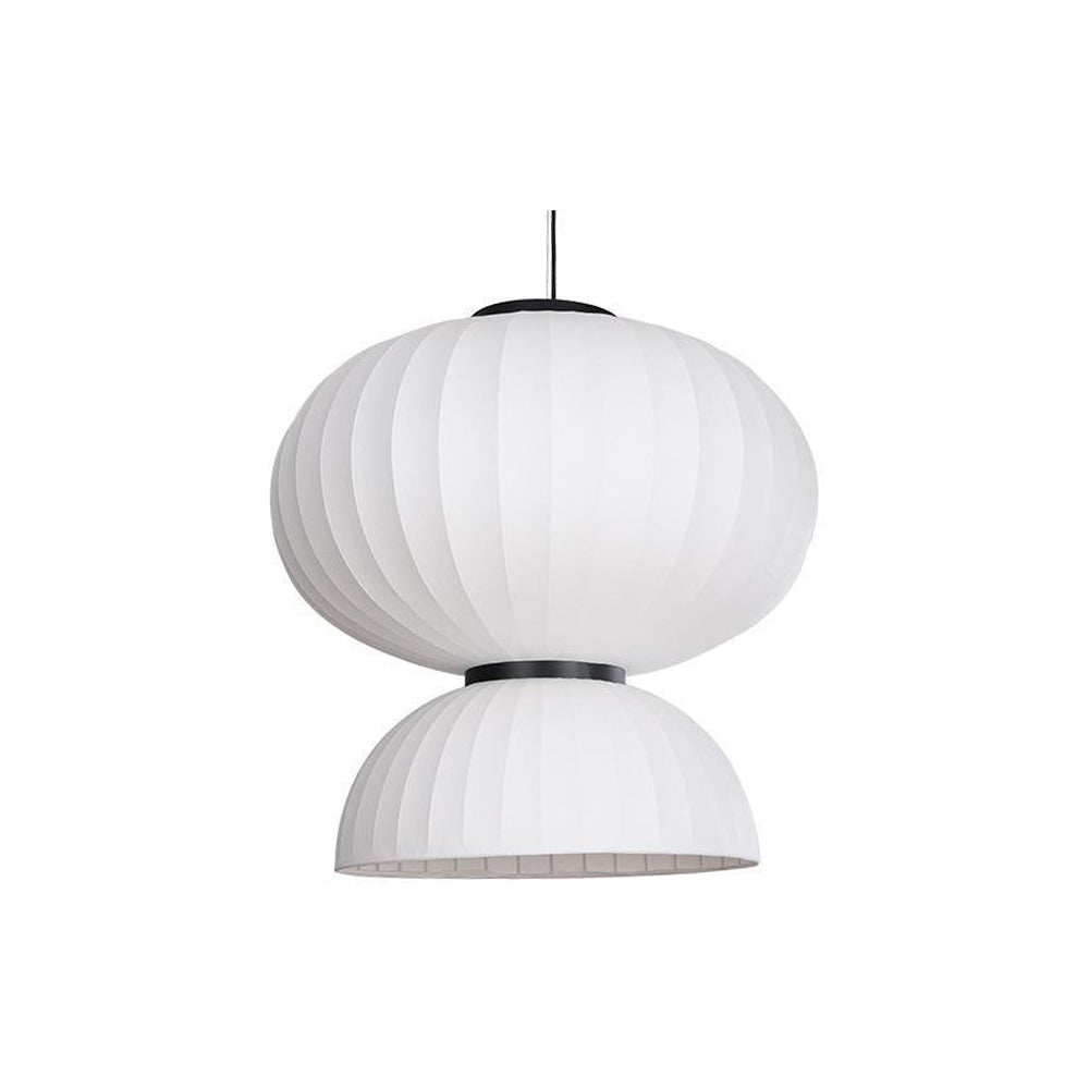 Renée Modern Artificial Silk Pendant Light, White, 3 Style - Lumpaz