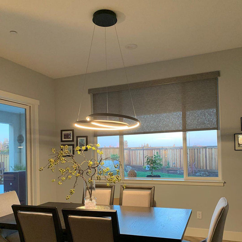 Arisha Pendant Light Curved Circle, Brass - Lumpaz