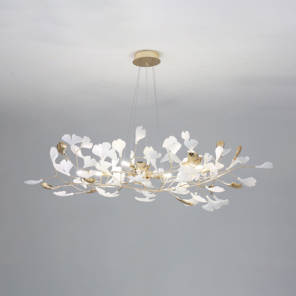 Olivia Modern Petal Shaped Metal Ceramic Chandelier Dining Room - Lumpaz