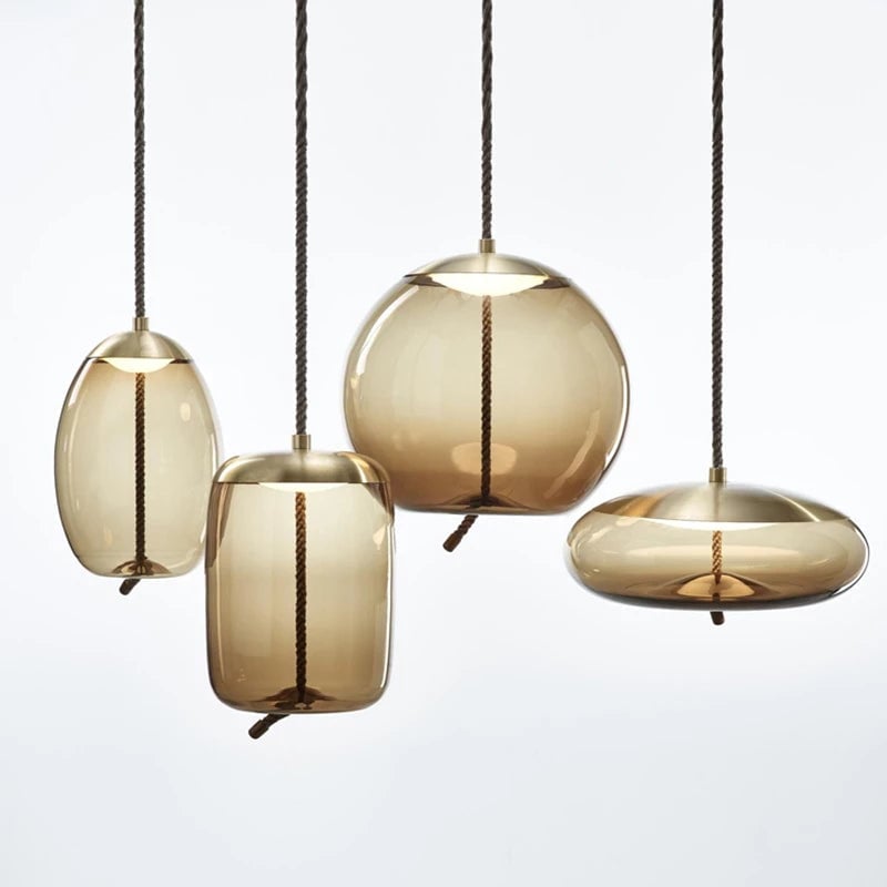 Valentina Nordic LED Pendant Light, Decorative Glass - Lumpaz