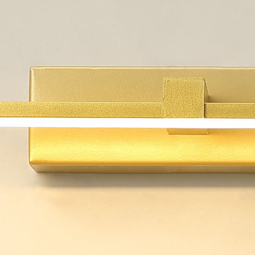 Leigh Modern Linear Mirror Vanity Wall Lamp Gold Bathroom Bedroom - Lumpaz