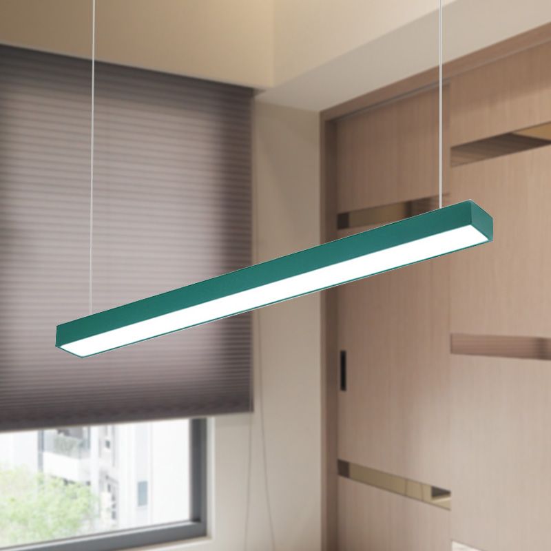 Edge Office Linear Minimalist Rectangular Pendant Light - Lumpaz