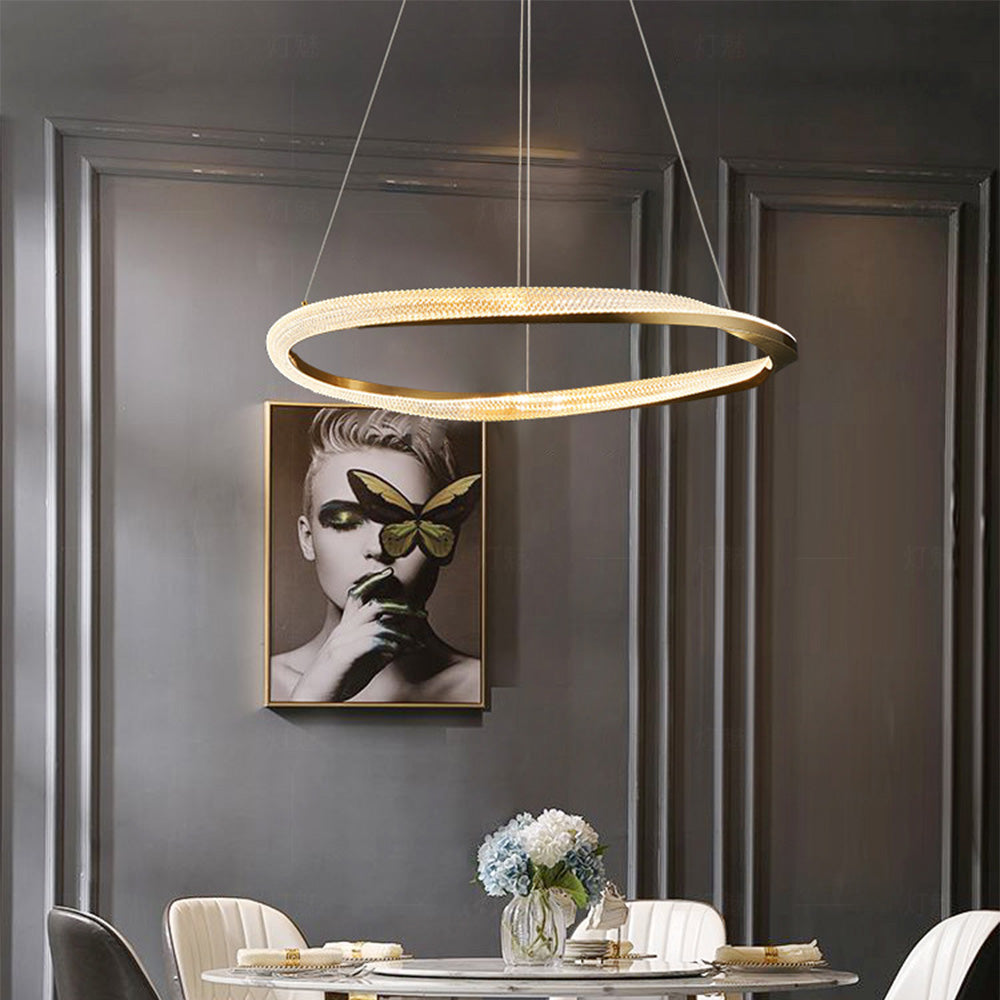 Kirsten Pendant Light, Aluminium & Arcylic, 1/2 Rings, 2 Color - Lumpaz