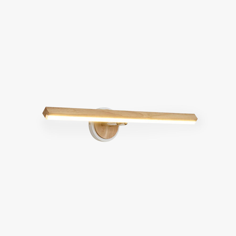 Ozawa Modern Linear Wooden Mirror Front Vanity Wall Lamp - Lumpaz