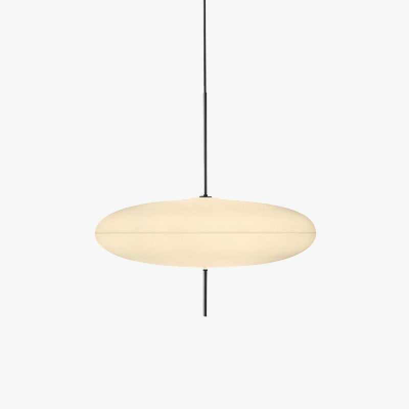 Leilani Nordic Modern Oval Single Pendant Light, White - Lumpaz
