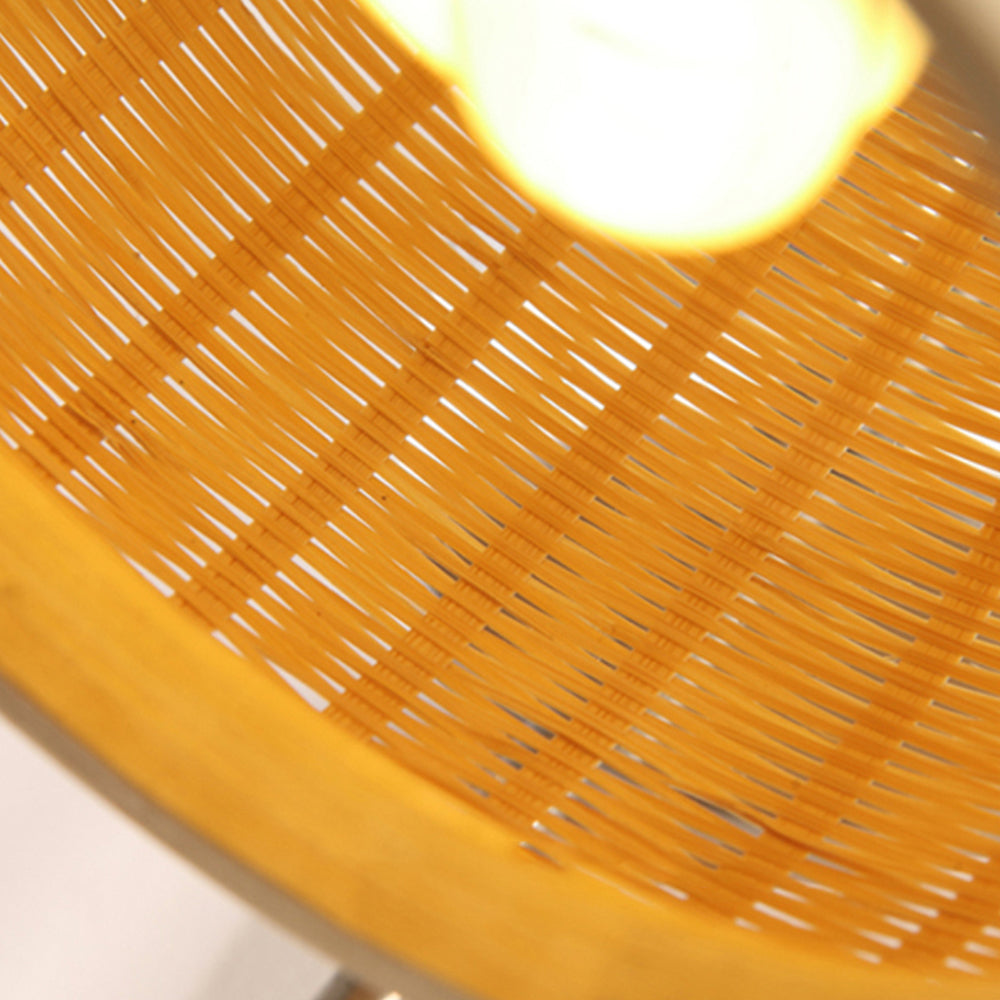 Ritta Farmhouse Metal/Rattan Outdoor Wall Lamp, Log Color - Lumpaz