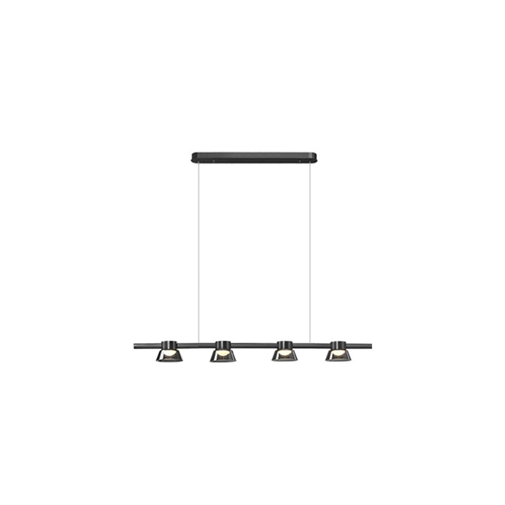 Evette Modern Linear Metal Pendant Light,Black - Lumpaz