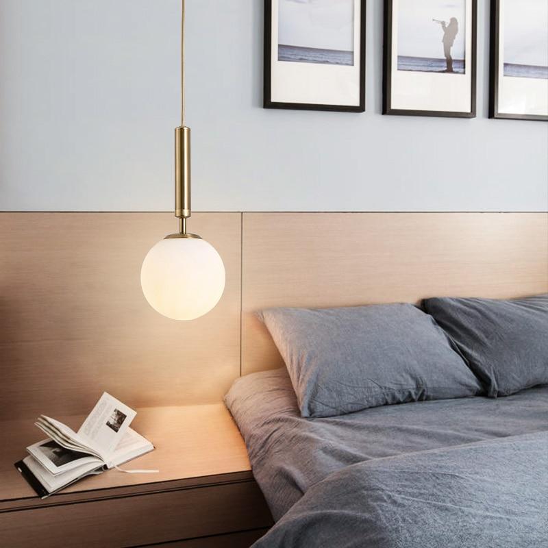 Valentina Modern Glass Ball Pendant Light, White/Clear - Lumpaz