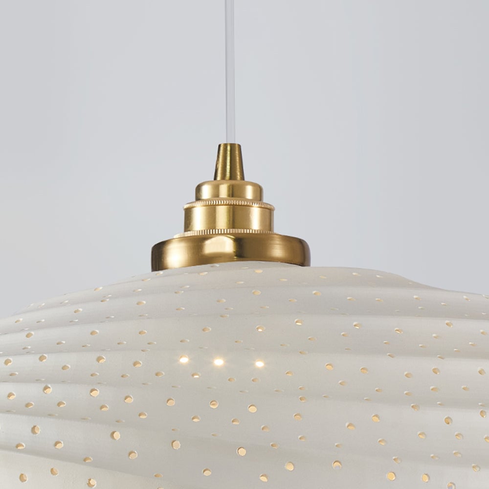 Renée Wabi-Sabi Minimalisme Ripple Pendant Light, Resin&Metal - Lumpaz