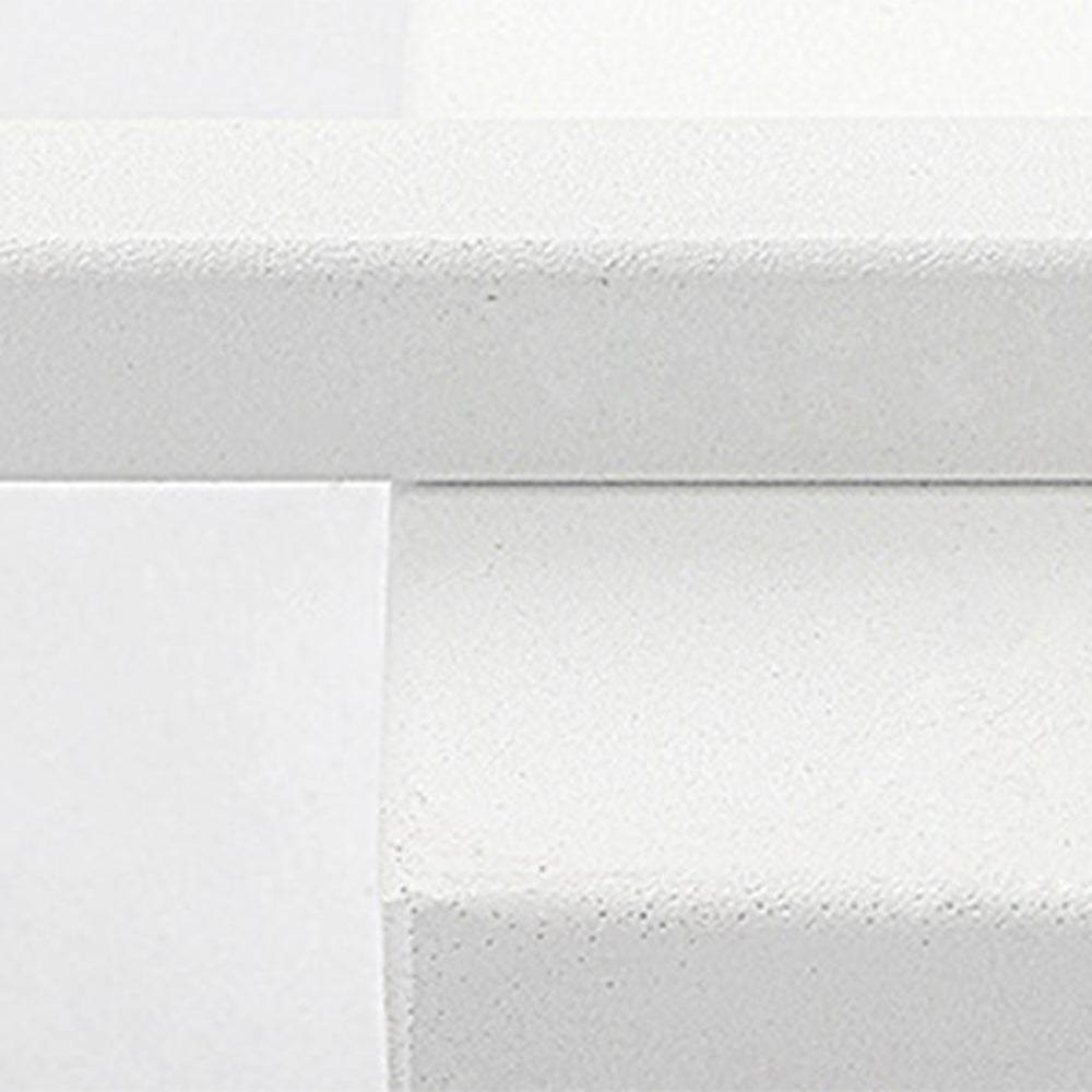 Leigh Modern Square Metal/Acrylic Wall Lamp, White, Bathroom - Lumpaz