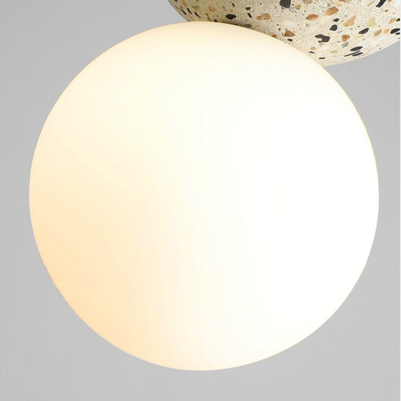 Valentina Single Globe Colorful Pendant Light, Dolomite, LED - Lumpaz