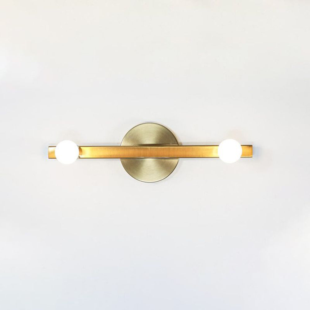 Avi Modern Linear Metal Wall Lamp, Gold, Bathroom - Lumpaz