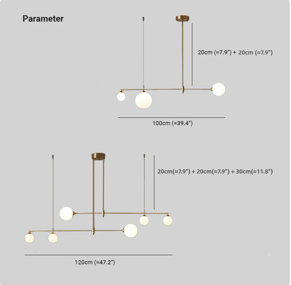 Valentina Modern Bubble Copper Pendant Light, Gold - Lumpaz