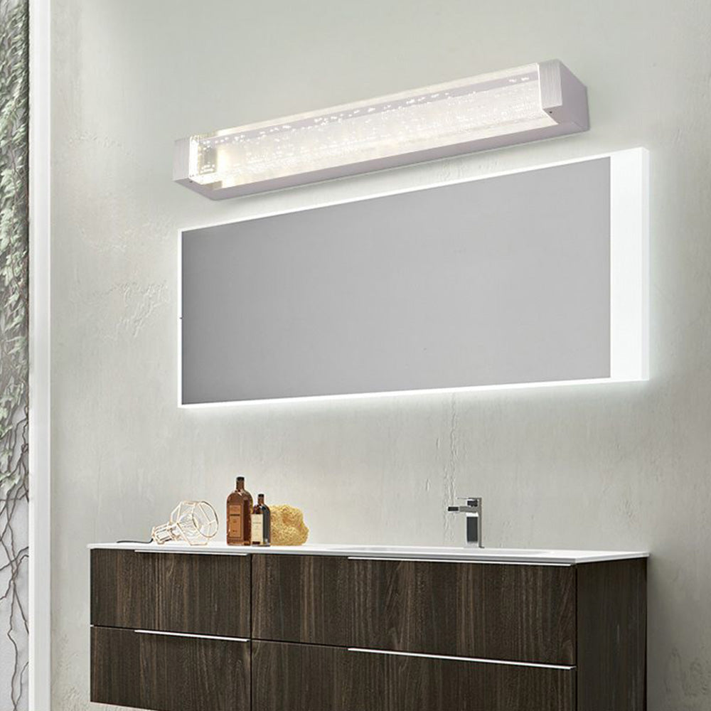 Leigh Transparent Rectangular Mirror Front Vanity LED Wall Lamp, Bathroom - Lumpaz