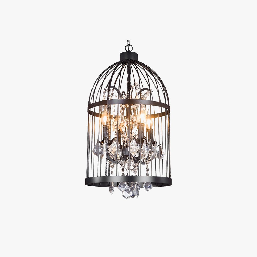 Cooley Designer Industrial Vintage Birdcage Pendant Light - Lumpaz