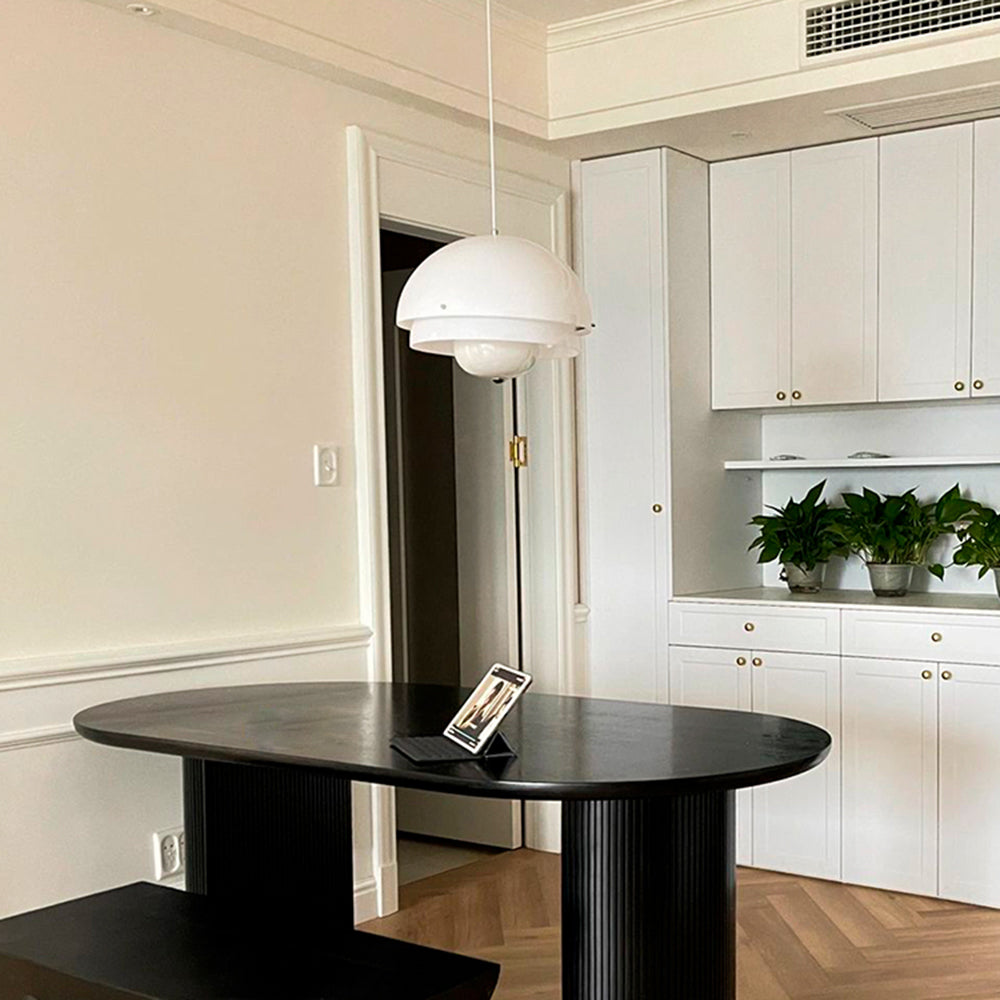 Hailie Dome Shape White Pendant Light - Lumpaz
