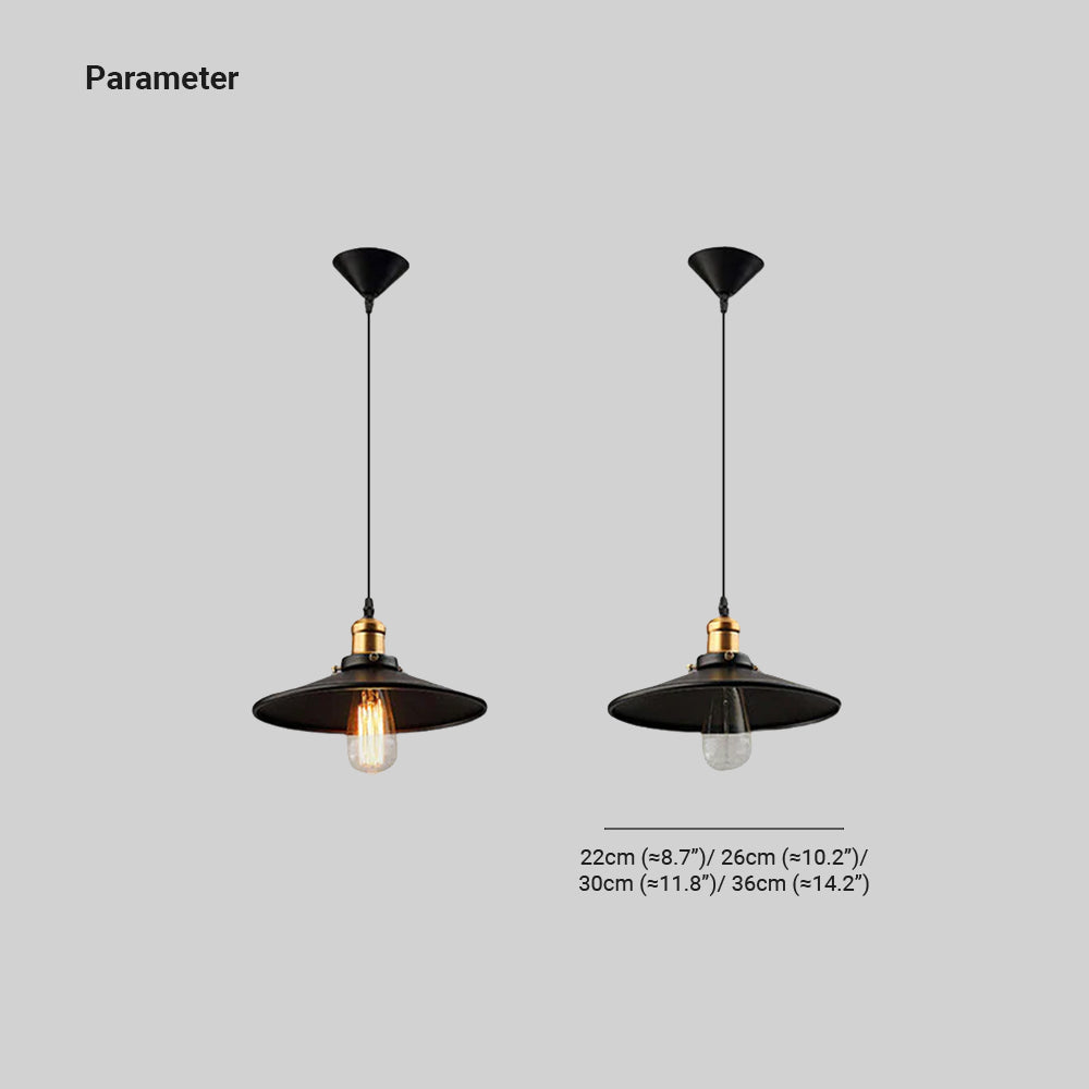 Alessio Modern Industrial Pot Metal Pendant Light, Black - Lumpaz