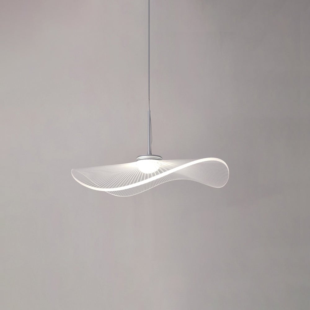 Carins Designer Lotus Leaf Shaped Metal Pendant Light,White - Lumpaz