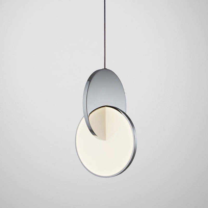 Welsh Pendant Light, Disc, Gold/Silver - Lumpaz